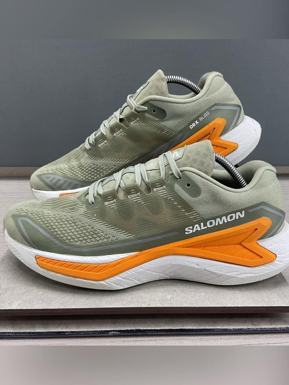 Salomon DRX Bliss Running Shoes Men’s 9.5 Desert Sage/Zinna/White Mesh Upper